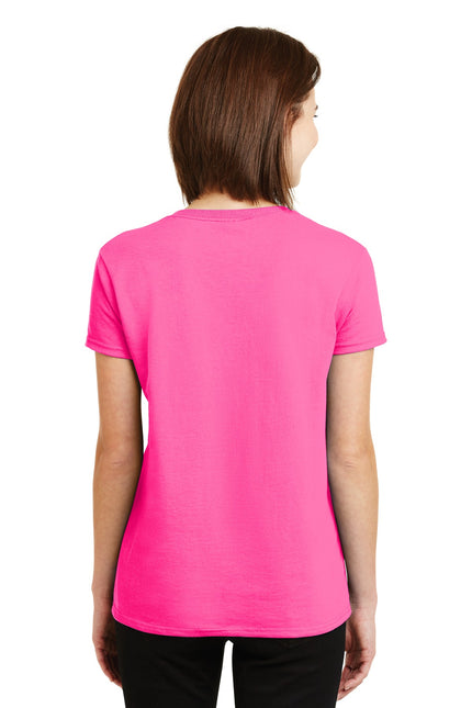 Gildan - Ladies Ultra Cotton 100% US Cotton T-Shirt. 2000L - Safety Pink