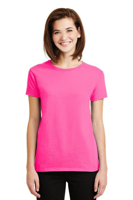 Gildan - Ladies Ultra Cotton 100% US Cotton T-Shirt. 2000L - Safety Pink