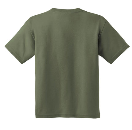 Gildan - Youth Heavy Cotton 100% Cotton T-Shirt. 5000B - Military Green