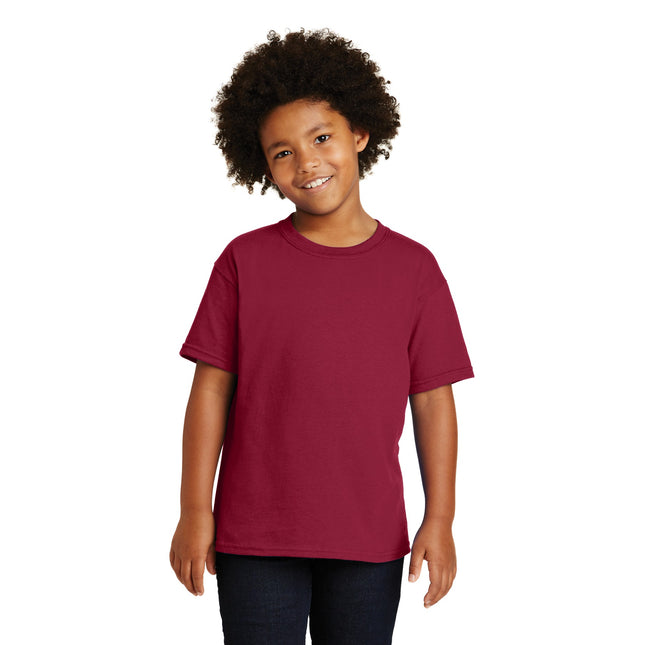 Gildan - Youth Heavy Cotton 100% Cotton T-Shirt. 5000B - Cardinal Red