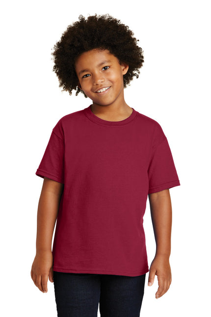 Gildan - Youth Heavy Cotton 100% Cotton T-Shirt. 5000B - Cardinal Red