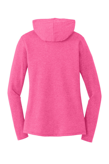 District Women's Perfect Tri Long Sleeve Hoodie. DM139L - Fuchsia Frost
