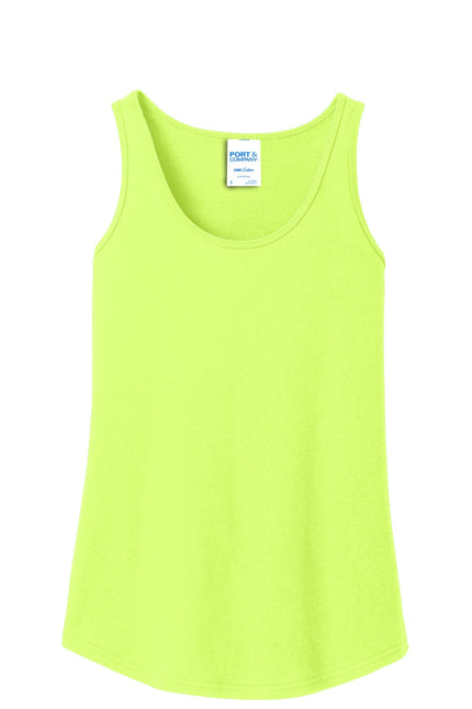Port & Company Ladies Core Cotton Tank Top. LPC54TT - Neon Yellow