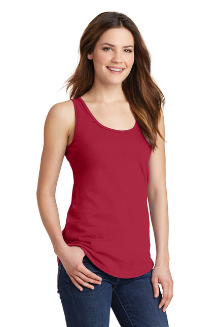 Port & Company Ladies Core Cotton Tank Top. LPC54TT - Red