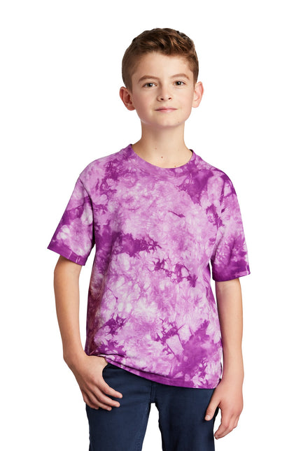 Port & Company Youth Crystal Tie-Dye Tee PC145Y - Purple