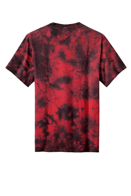 Port & Company Crystal Tie-Dye Tee PC145 - Black/ Red