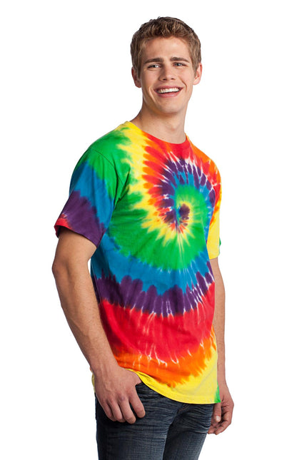 Port & Company - Tie-Dye Tee. PC147 - Rainbow