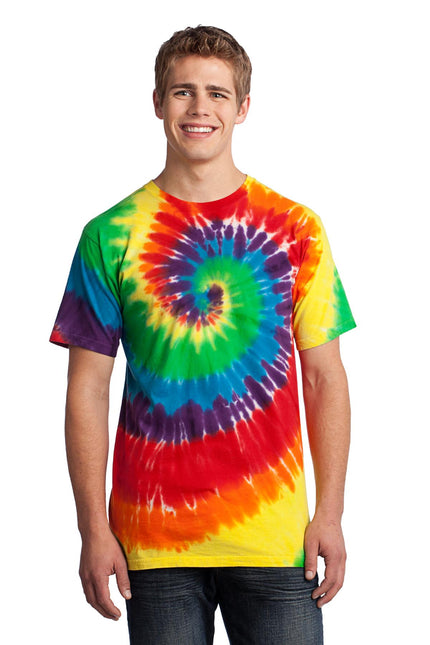 Port & Company - Tie-Dye Tee. PC147 - Rainbow