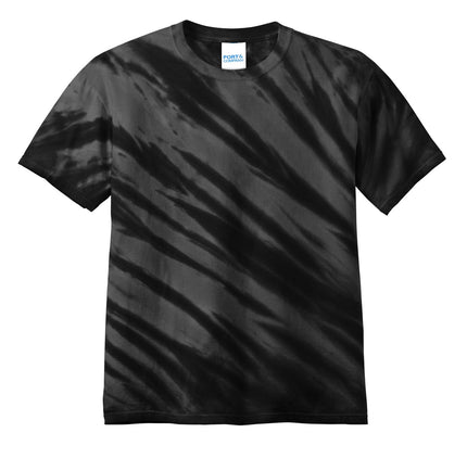 Port & Company - Tiger Stripe Tie-Dye Tee. PC148 - Black