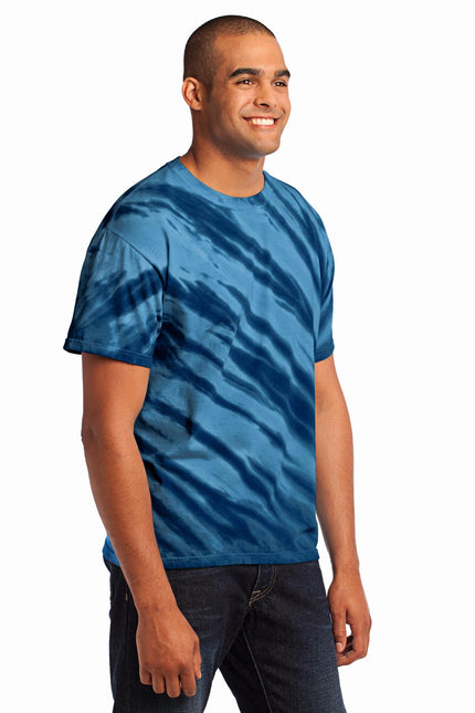 Port & Company - Tiger Stripe Tie-Dye Tee. PC148 - Navy