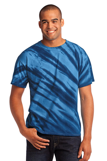 Port & Company - Tiger Stripe Tie-Dye Tee. PC148 - Navy