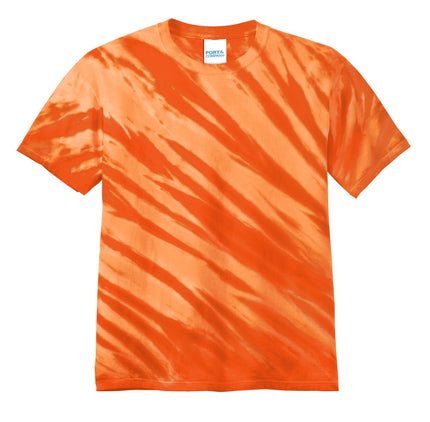 Port & Company - Tiger Stripe Tie-Dye Tee. PC148 - Orange