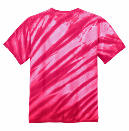 Port & Company - Tiger Stripe Tie-Dye Tee. PC148 - Pink
