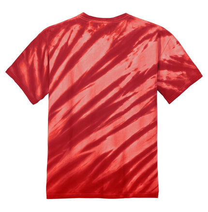 Port & Company - Tiger Stripe Tie-Dye Tee. PC148 - Red