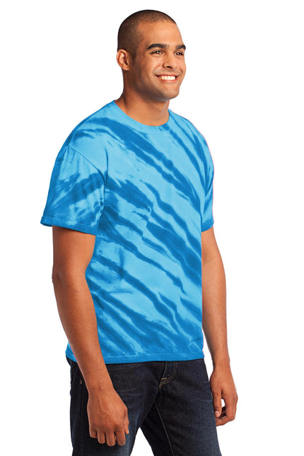 Port & Company - Tiger Stripe Tie-Dye Tee. PC148 - Royal