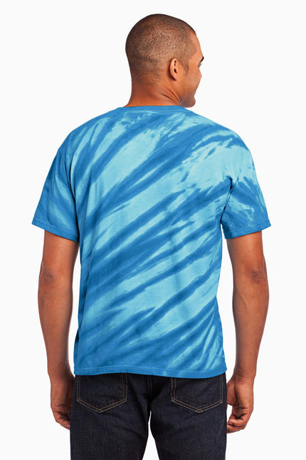 Port & Company - Tiger Stripe Tie-Dye Tee. PC148 - Royal
