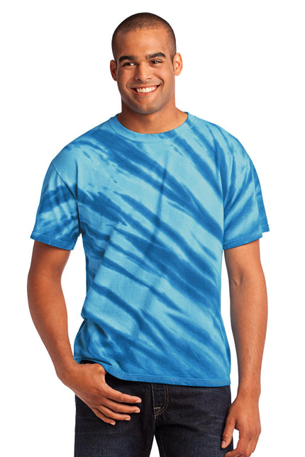 Port & Company - Tiger Stripe Tie-Dye Tee. PC148 - Royal