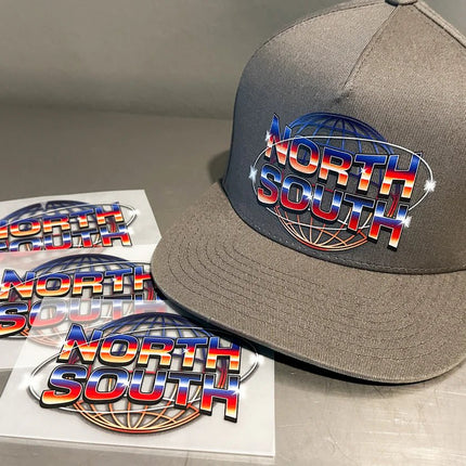 Union Prints custom DTF heat transfer gang sheet showing vibrant printed designs on a white background.