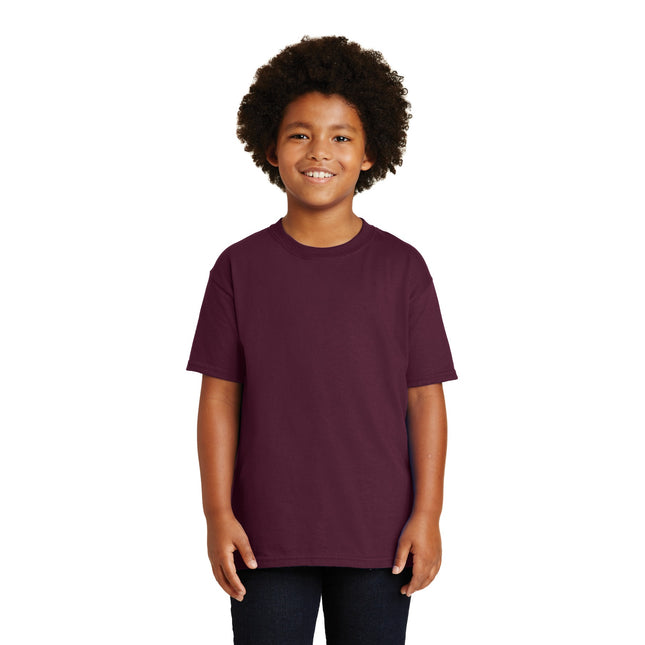 Gildan - Youth Ultra Cotton 100% US Cotton T-Shirt. 2000B - Maroon