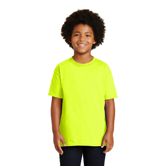 Gildan - Youth Ultra Cotton 100% US Cotton T-Shirt. 2000B - Safety Green