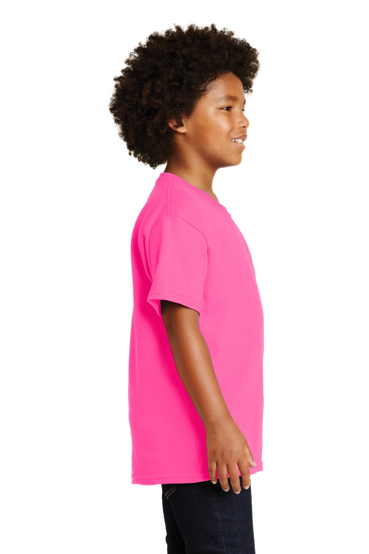 Gildan - Youth Ultra Cotton 100% US Cotton T-Shirt. 2000B - Safety Pink
