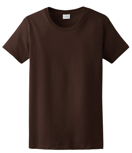 Gildan - Ladies Ultra Cotton 100% US Cotton T-Shirt. 2000L - Dark Chocolate