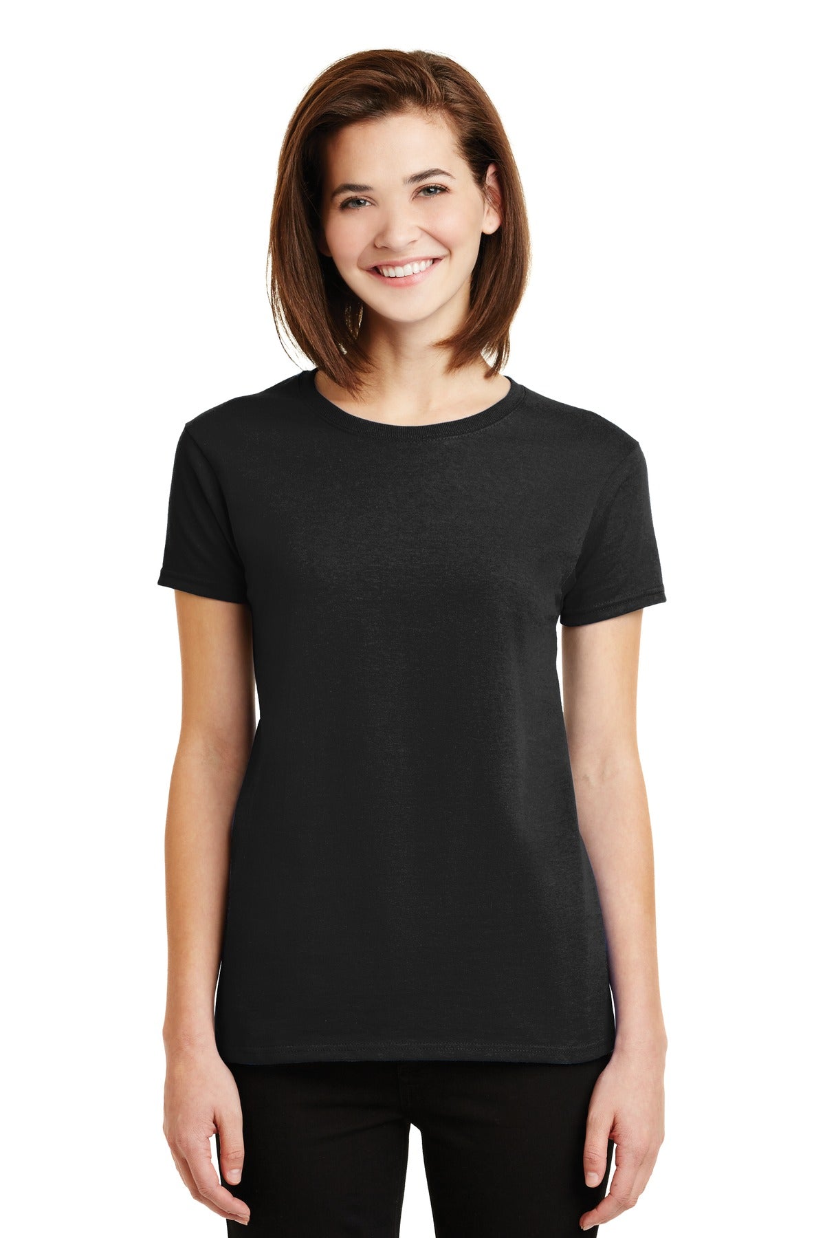 Gildan - Ladies Ultra Cotton 100% US Cotton T-Shirt. 2000L - Black