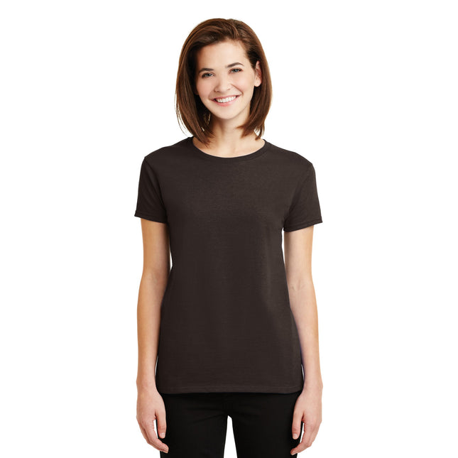 Gildan - Ladies Ultra Cotton 100% US Cotton T-Shirt. 2000L - Dark Chocolate