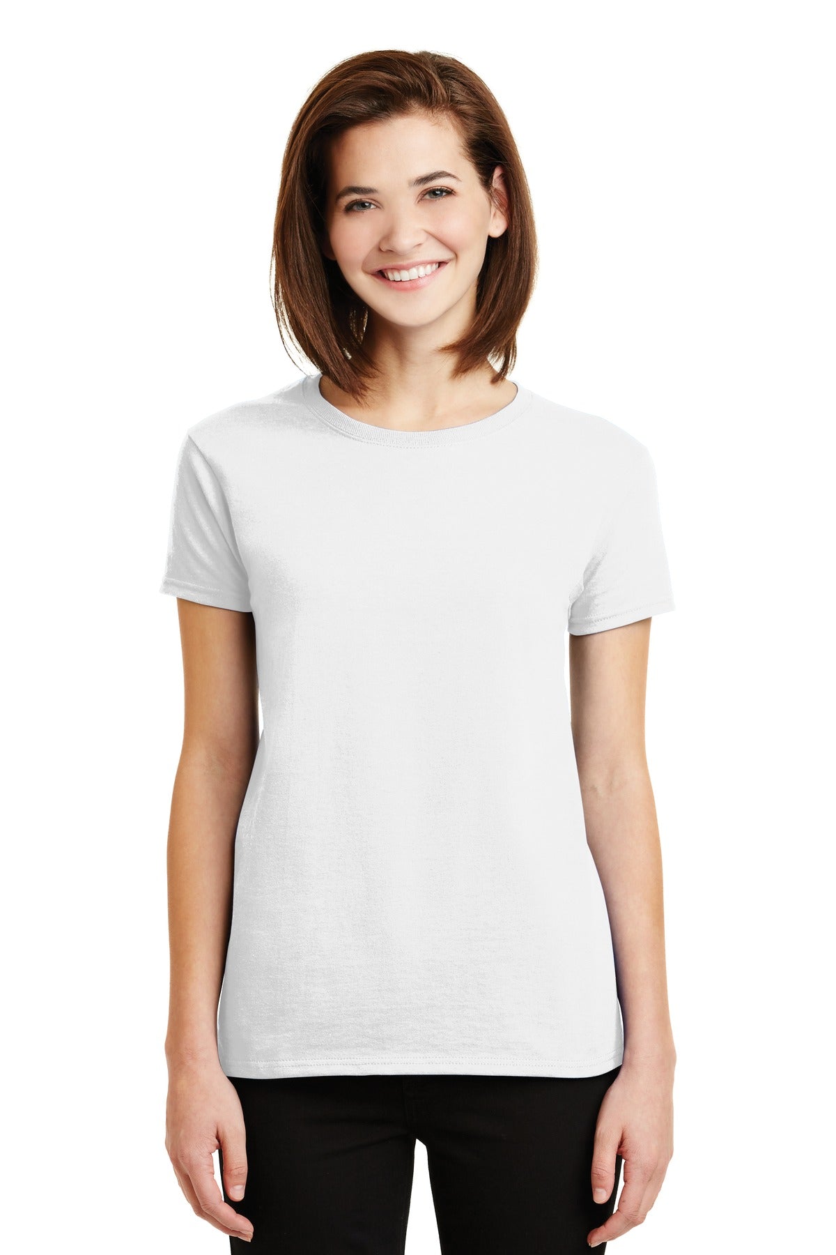 Gildan - Ladies Ultra Cotton 100% US Cotton T-Shirt. 2000L - White