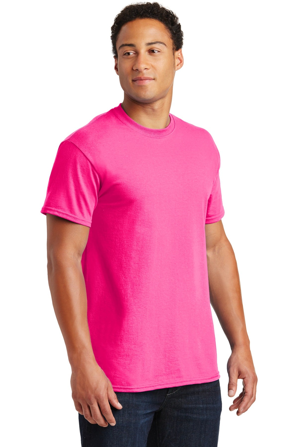 Gildan - Ultra Cotton 100% US Cotton T-Shirt. 2000 - Safety Pink