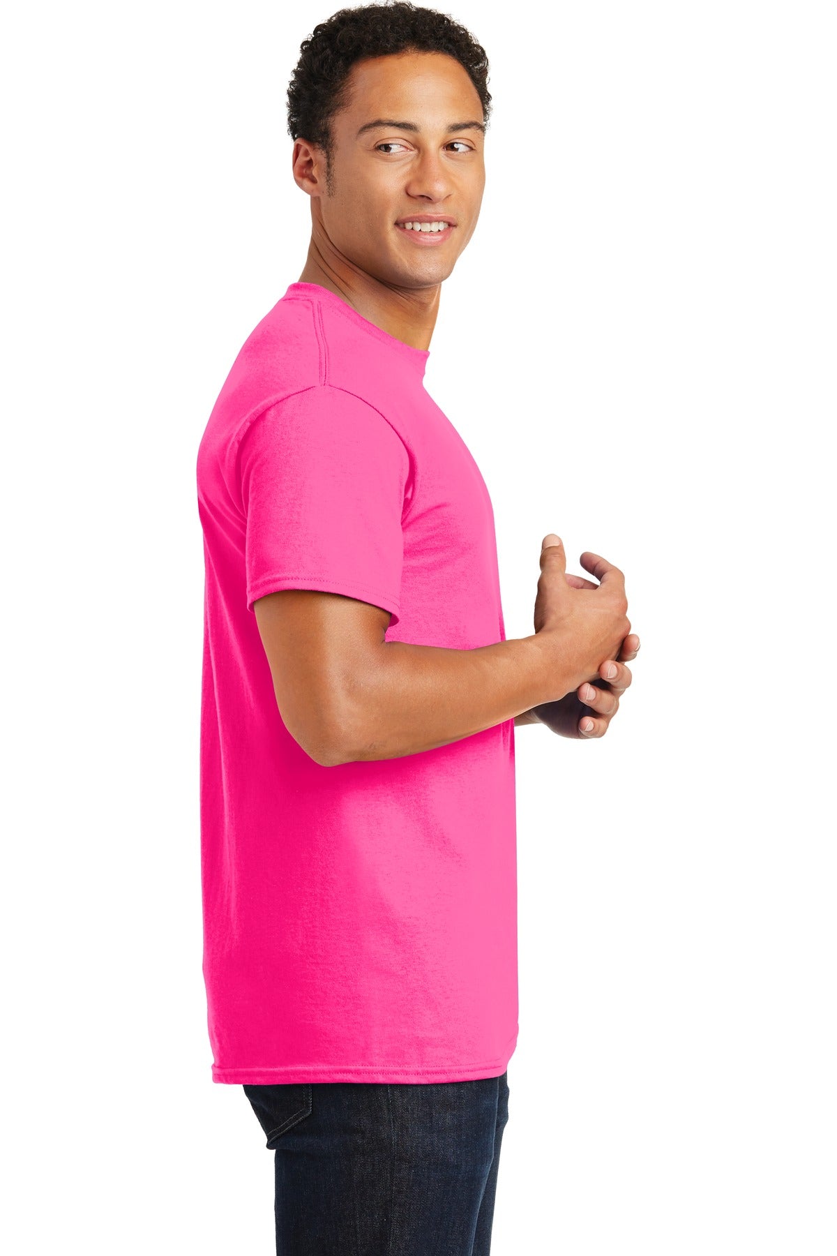 Gildan - Ultra Cotton 100% US Cotton T-Shirt. 2000 - Safety Pink