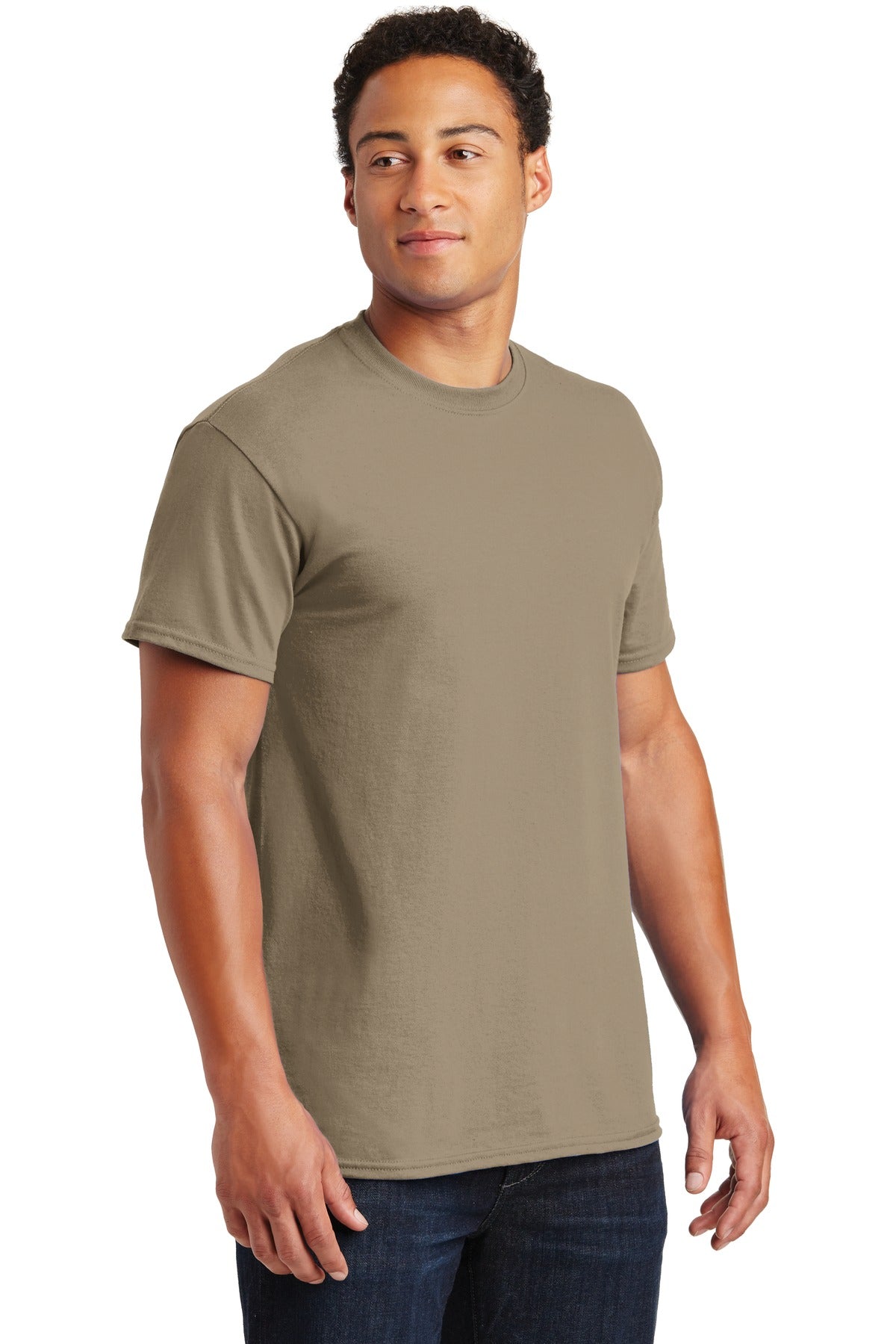 Gildan - Ultra Cotton 100% US Cotton T-Shirt. 2000 - Tan