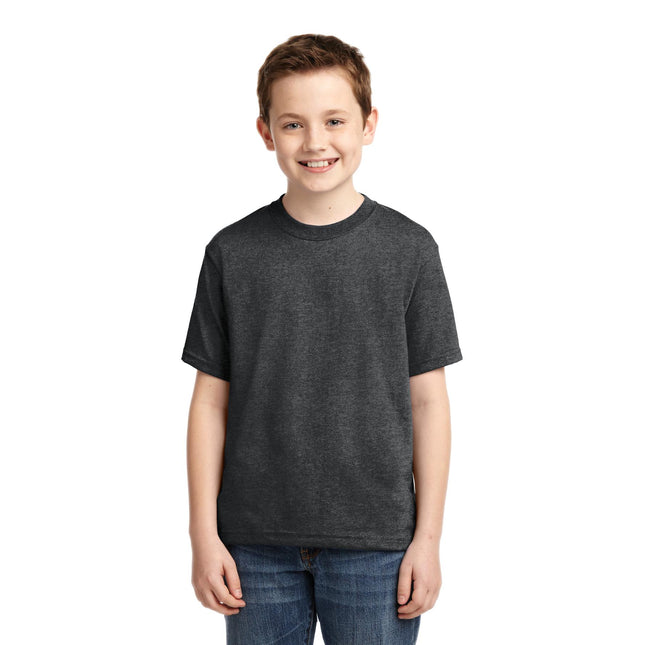 Jerzees - Youth Dri-Power 50/50 Cotton/Poly T-Shirt. 29B - Black Heather