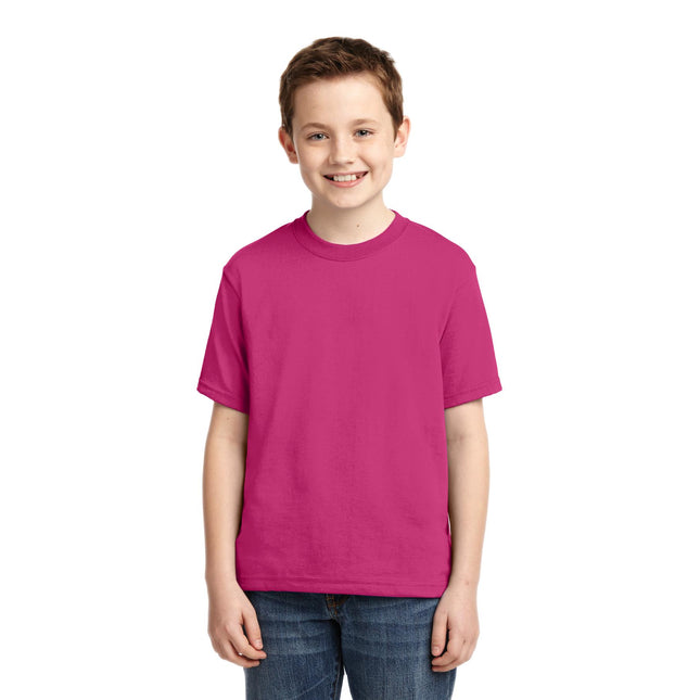 Jerzees - Youth Dri-Power 50/50 Cotton/Poly T-Shirt. 29B - Cyber Pink