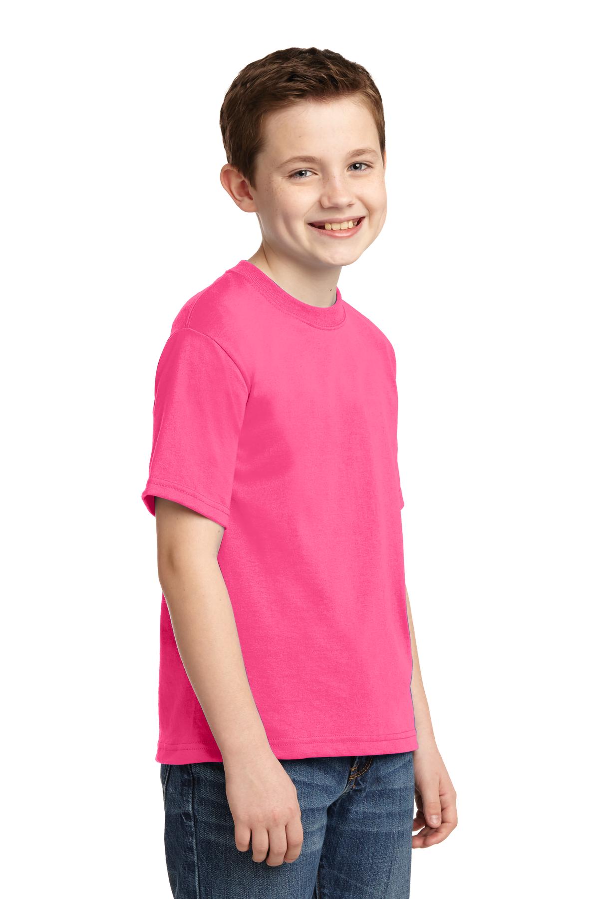 Jerzees - Youth Dri-Power 50/50 Cotton/Poly T-Shirt. 29B - Neon Pink