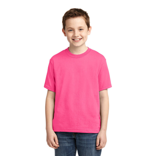 Jerzees - Youth Dri-Power 50/50 Cotton/Poly T-Shirt. 29B - Neon Pink