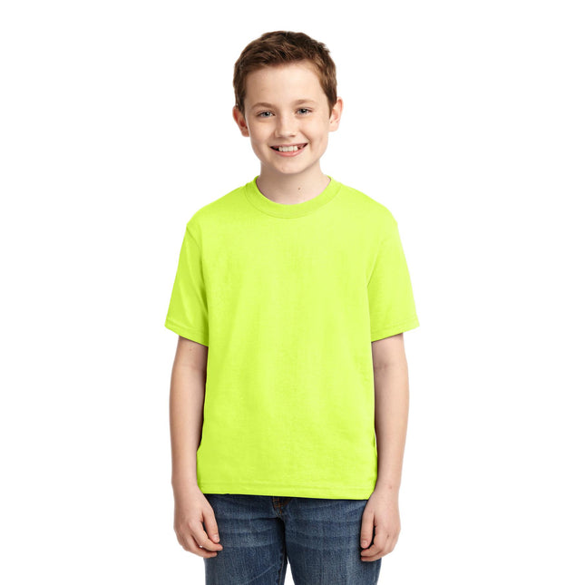 Jerzees - Youth Dri-Power 50/50 Cotton/Poly T-Shirt. 29B - Safety Green