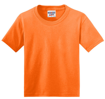 Jerzees - Youth Dri-Power 50/50 Cotton/Poly T-Shirt. 29B - Safety Orange