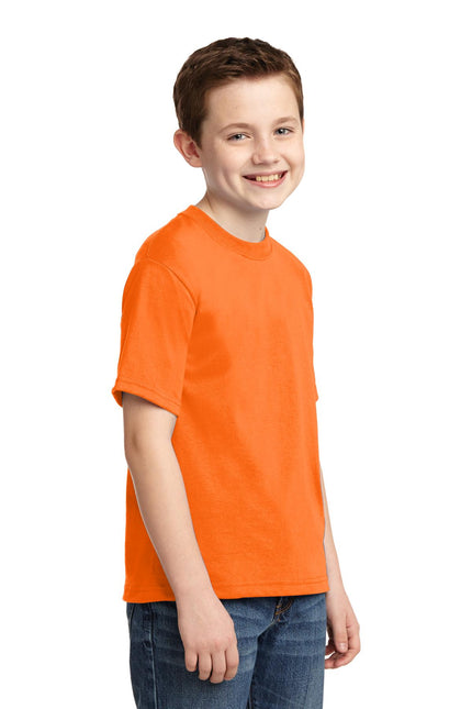 Jerzees - Youth Dri-Power 50/50 Cotton/Poly T-Shirt. 29B - Safety Orange