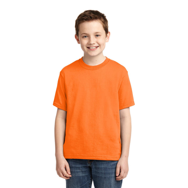 Jerzees - Youth Dri-Power 50/50 Cotton/Poly T-Shirt. 29B - Safety Orange