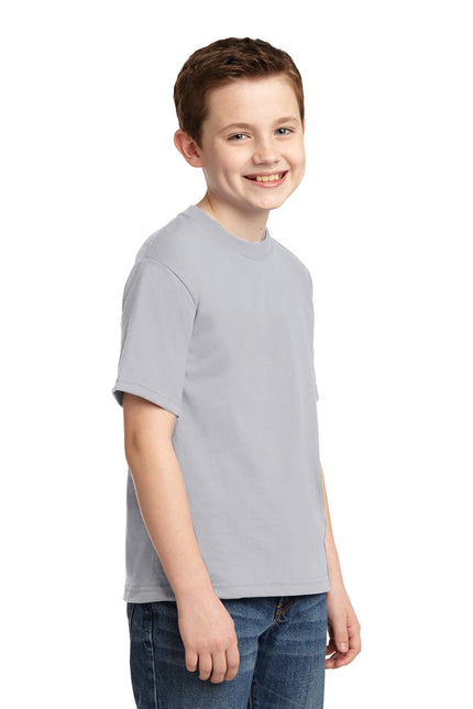 Jerzees - Youth Dri-Power 50/50 Cotton/Poly T-Shirt. 29B - Silver