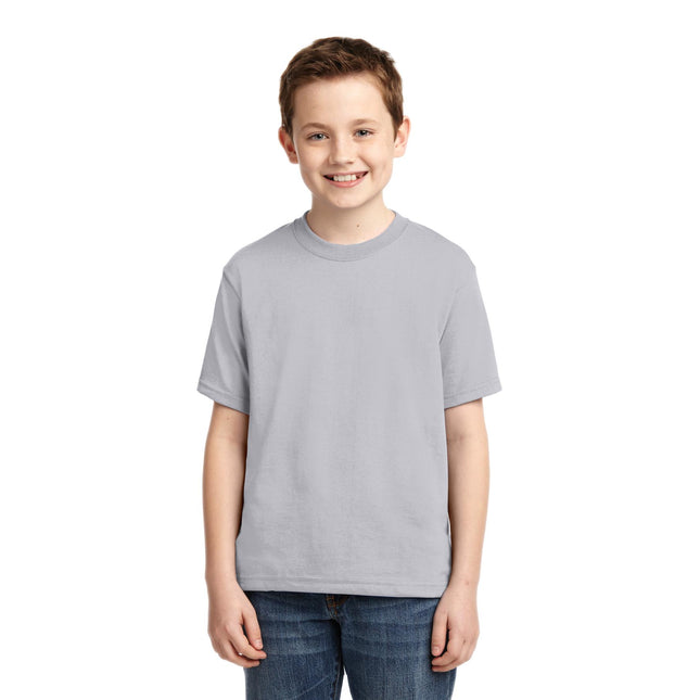 Jerzees - Youth Dri-Power 50/50 Cotton/Poly T-Shirt. 29B - Silver