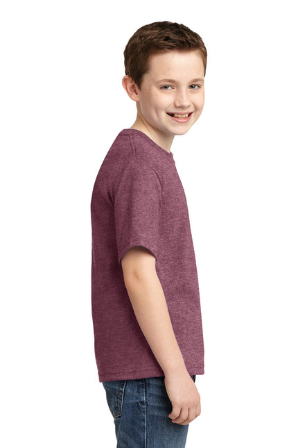 Jerzees - Youth Dri-Power 50/50 Cotton/Poly T-Shirt. 29B - Vintage Heather 
Maroon