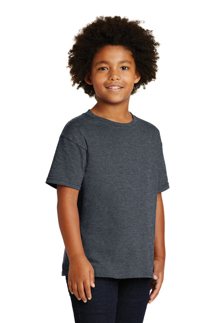 Gildan - Youth Heavy Cotton 100% Cotton T-Shirt. 5000B - Dark Heather