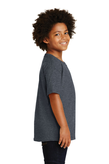 Gildan - Youth Heavy Cotton 100% Cotton T-Shirt. 5000B - Dark Heather