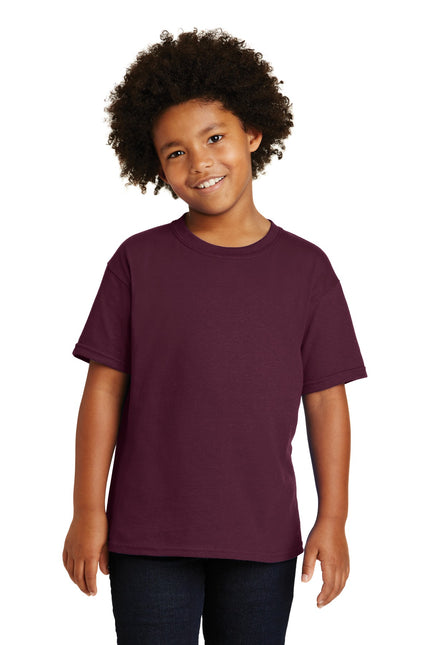 Gildan - Youth Heavy Cotton 100% Cotton T-Shirt. 5000B - Maroon