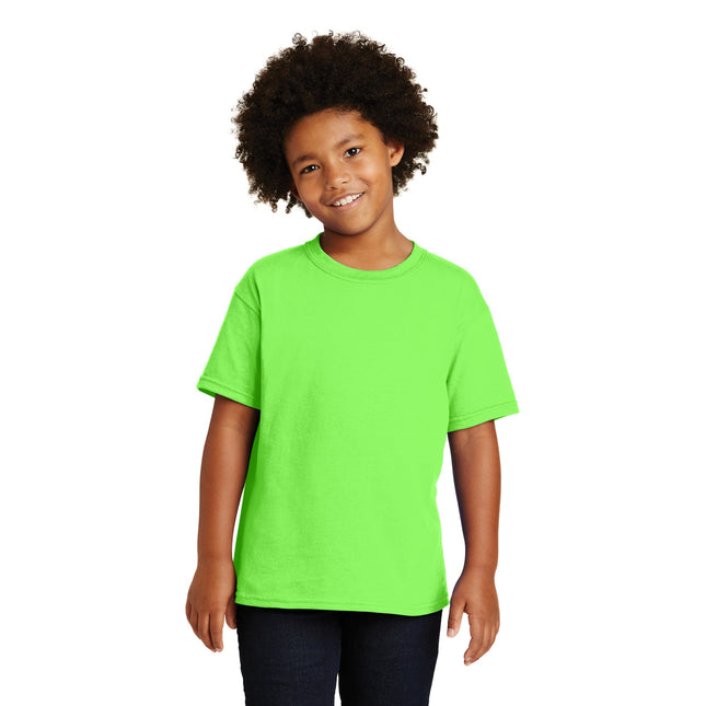 Gildan - Youth Heavy Cotton 100% Cotton T-Shirt. 5000B - Neon Green