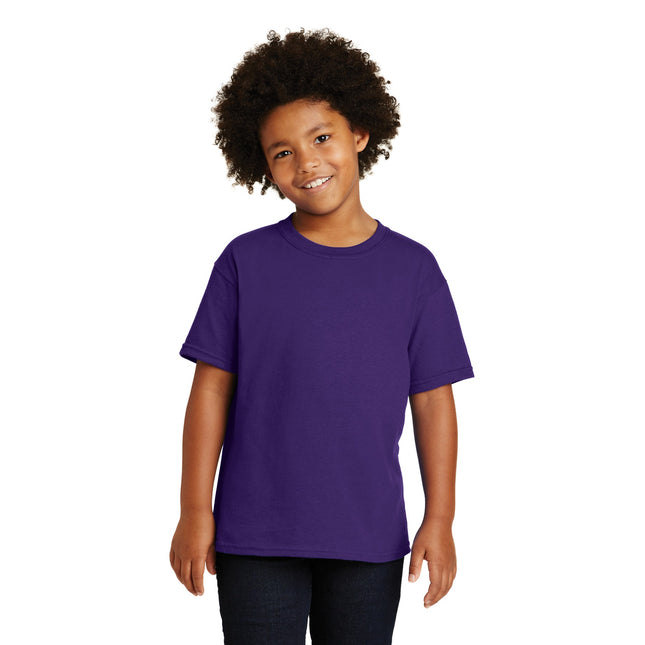 Gildan - Youth Heavy Cotton 100% Cotton T-Shirt. 5000B - Purple
