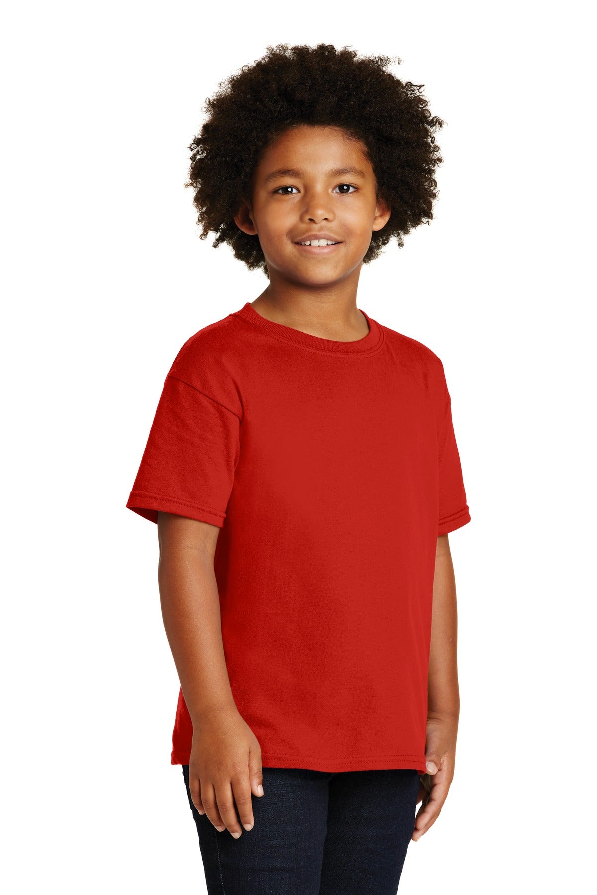 Gildan - Youth Heavy Cotton 100% Cotton T-Shirt. 5000B - Red