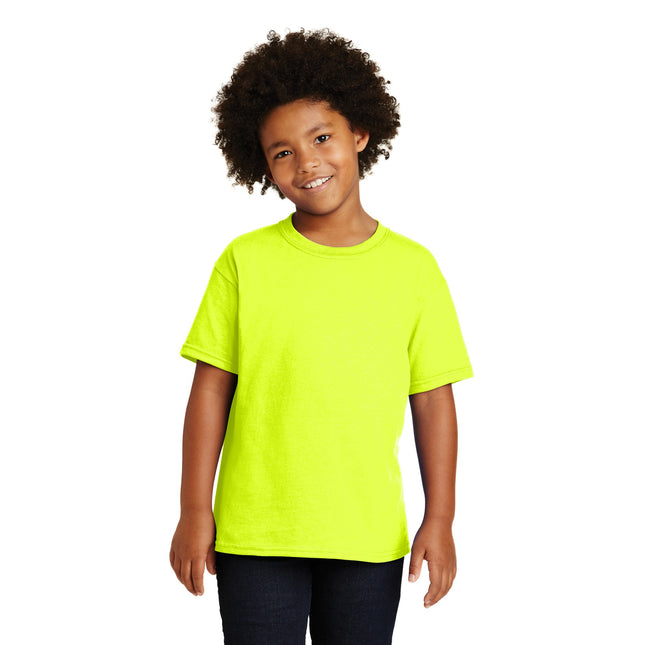 Gildan - Youth Heavy Cotton 100% Cotton T-Shirt. 5000B - Safety Green